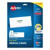 Avery Easy Peel White Address Labels, Inkjet Printers, 1.33x4, White, PK350 08162